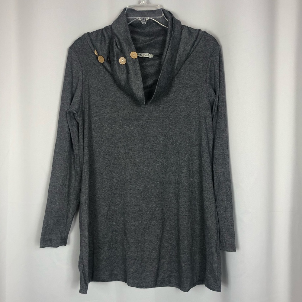 Sese Code Womens Size XL Gray Long Sleeve Tunic